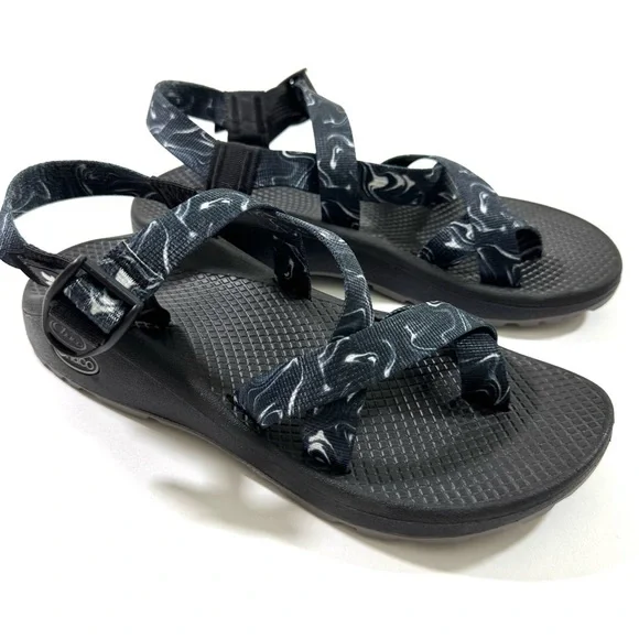 Chaco Z Cloud 2 Ascend Sandals Black Charbon Print - Picture 2 of 8